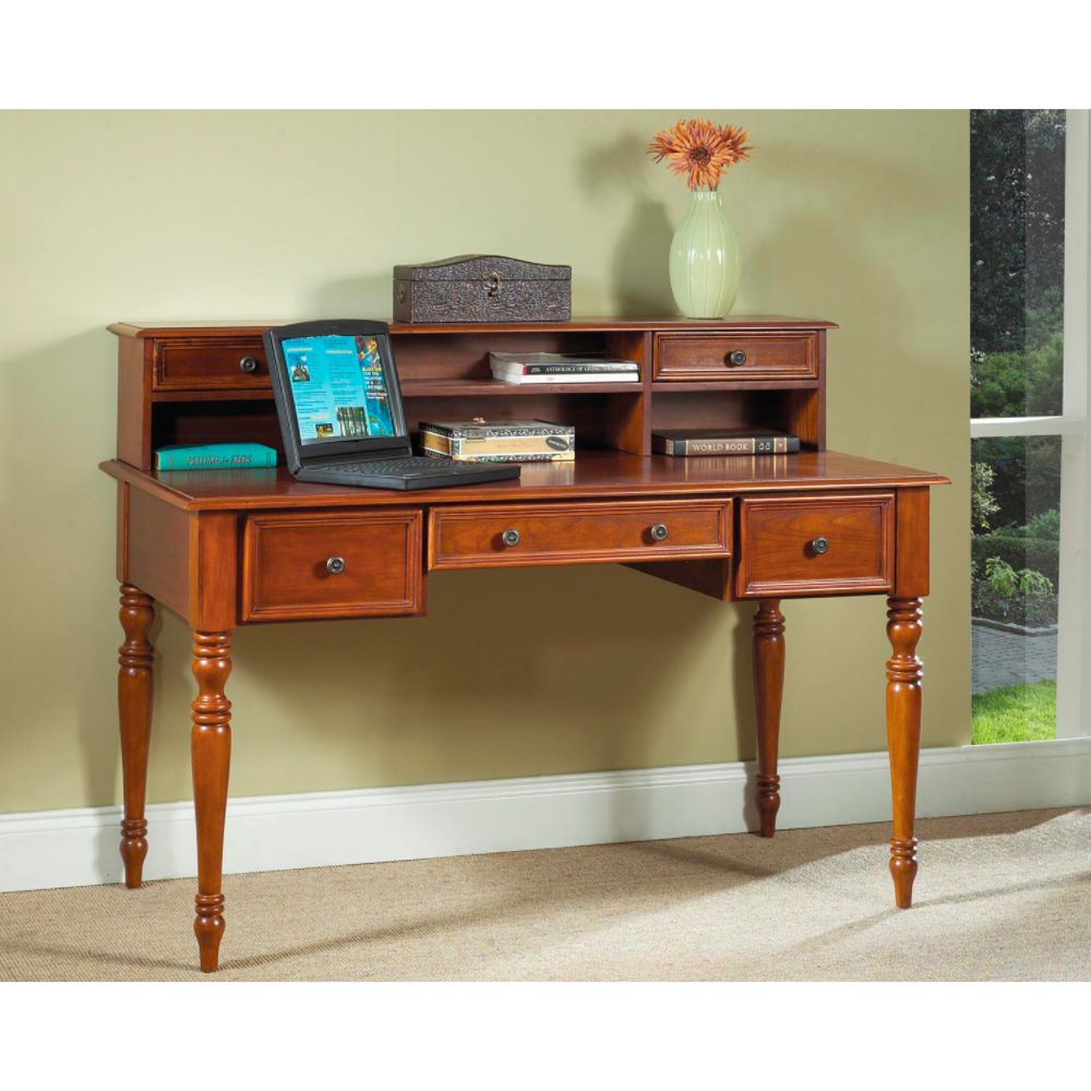 Home Styles Homestead 54"W Executive Computer Desk & Hutch - Warm Oak