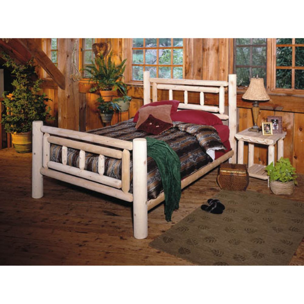 Cedar Looks Deluxe Cedar Log Double Bed Set