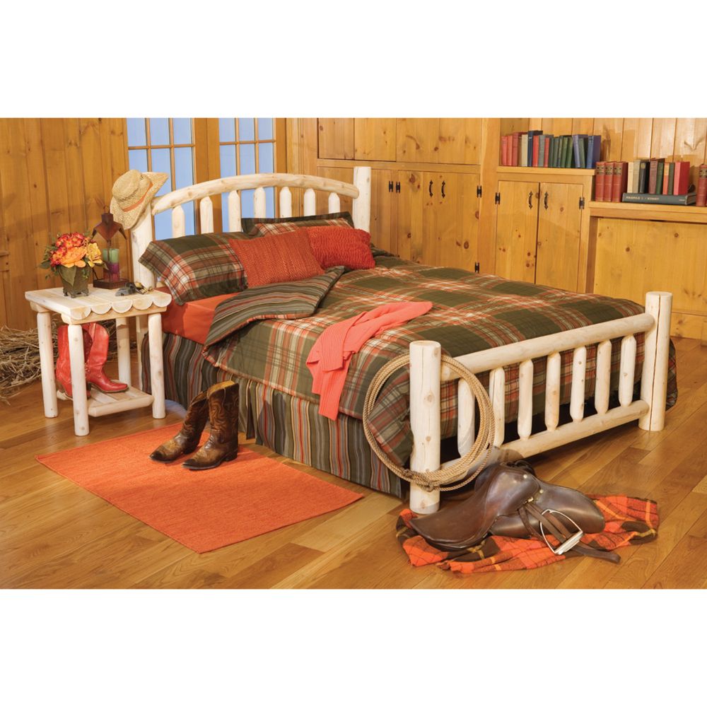 cedar looks arched wood queen headboard bed set