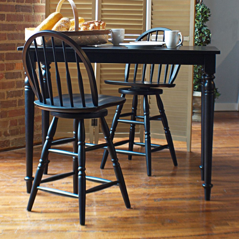 Carolina Chair and Table Co. Chesterfield 36"H x 48"W x 24"D Bar - Antique Black
