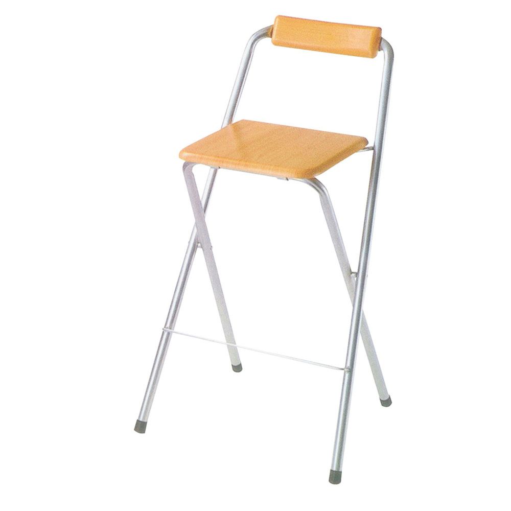 Ore Folding Bar Chairs Set of 2 - Silvertone