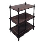 19"D x 12"W x 26"H 3-Tier Shelves Living Room Bookcase - Dark Natural Wood