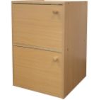 24"H x 12"W x 16-1/2"D 2-Level Living Room Bookshelf with Doors - Light Natural Wood