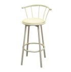 Set of 2 Swivel Bar Stool - Ivory