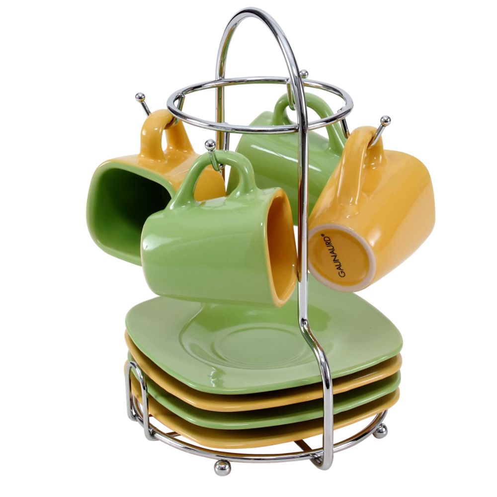 Gaunaurd 8 pc. Expresso Set w/ Rack