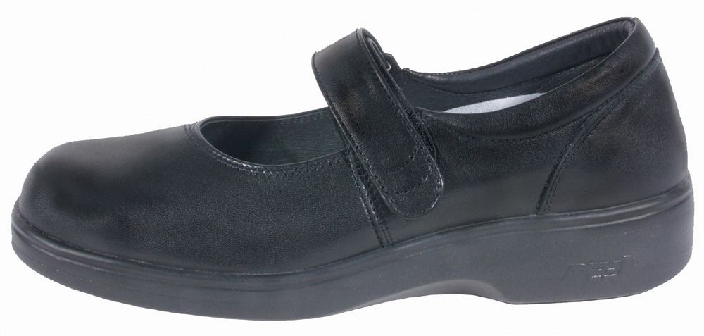 Womens Theraputic Mary Jane Shoe (Black Leather)