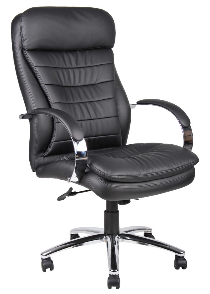 Boss HI-BACK EXEC CHAIR WITH 80 mm, YM8335, & CHROME BASE at Kmart.com