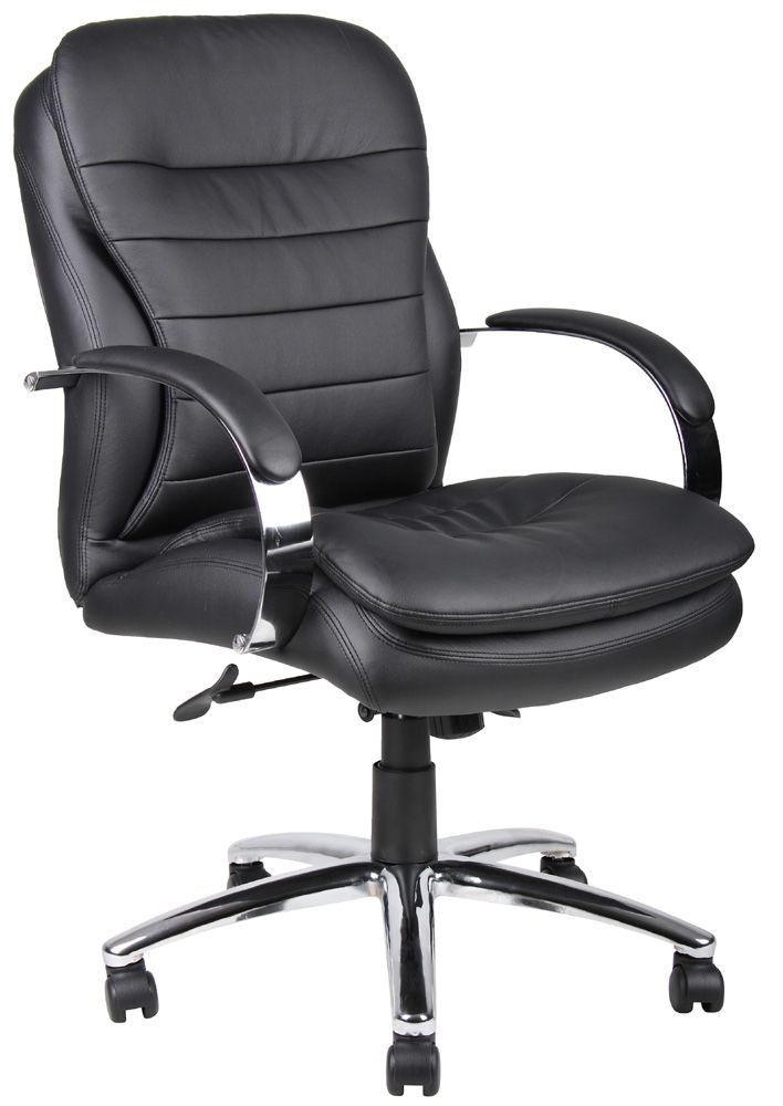 Boss MID-BACK EXEC CHAIR WITH 80mm, YM8335, & CHROME BASE at Kmart.com
