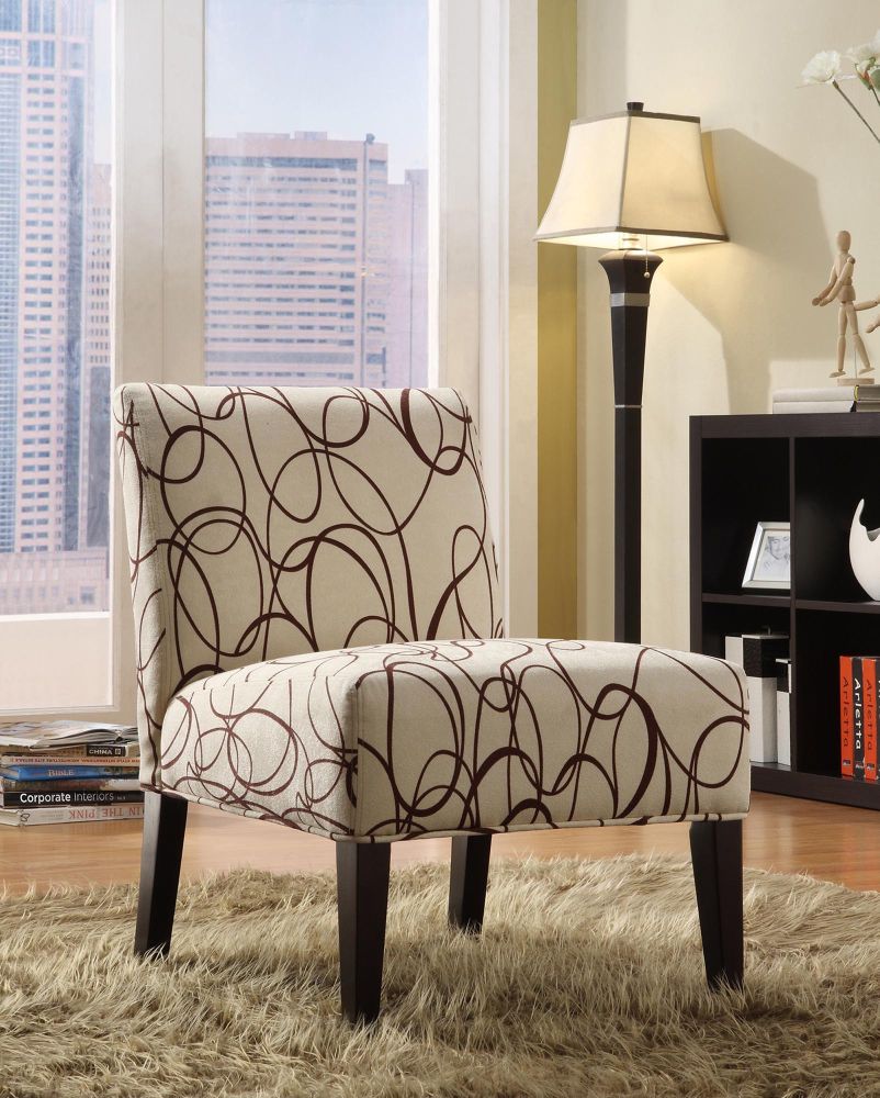 Oxford Creek Accent chair in chocolate swirl fabric at Sears.com