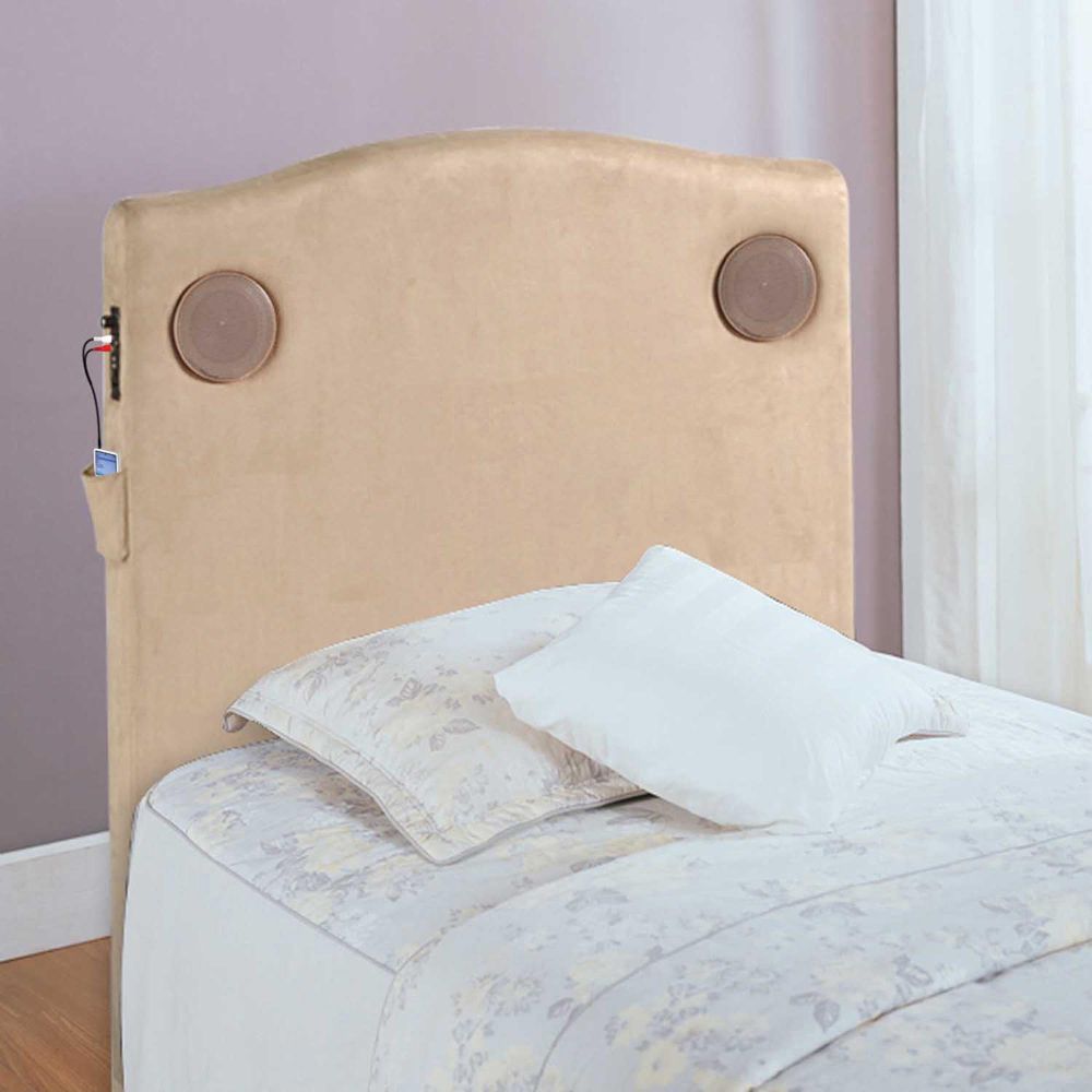 Oxford Creek Twin Speaker Headboard in Microfiber