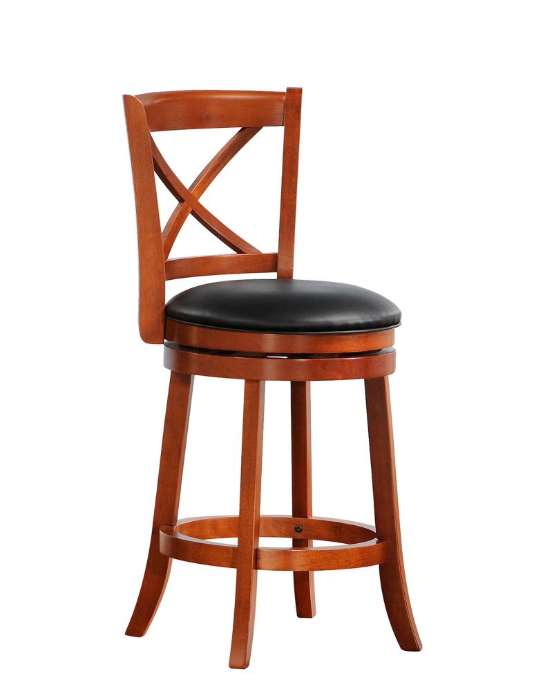 Oxford Creek 24 in  H Swivel Chair in Red Oak