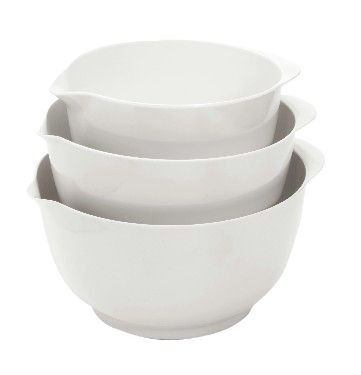 KitchenAid 3 pc. Mixing Bowls, White