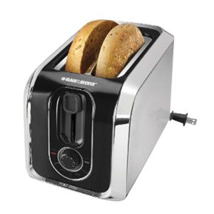 Black & Decker 2-Slice Stainless Steel Toaster with Retractable Cord