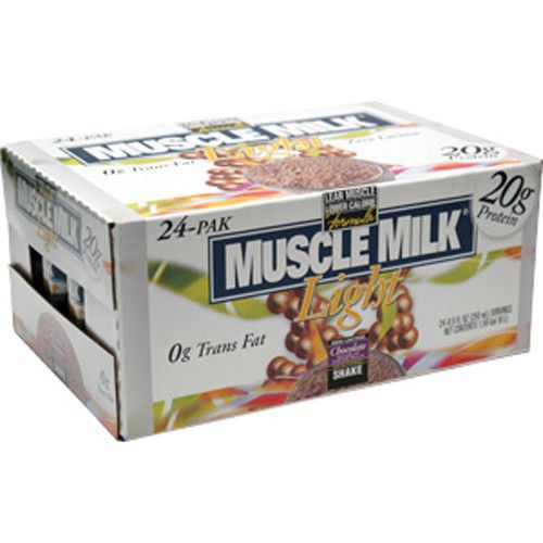 Muscle Milk Light Chocolate Milk, 24 Pack 8.5 Ounce
