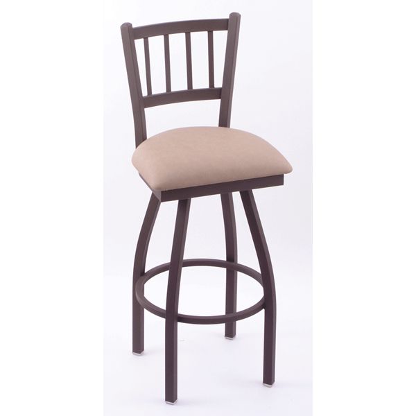 Holland Bar Stool 810 Contessa Swivel Stool - Bronze Finish with Rein Thatch Seat