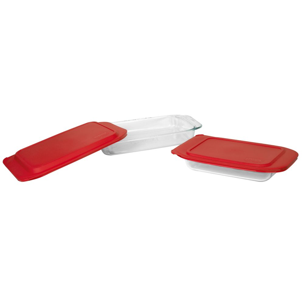 Pyrex 4pc Advantage Bk & Str VP Red PC at Sears.com
