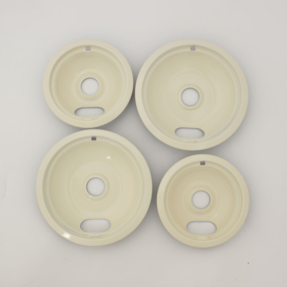 Range Kleen 2 large and 2 small almond porcelain drip pans - 4-pack at Sears.com