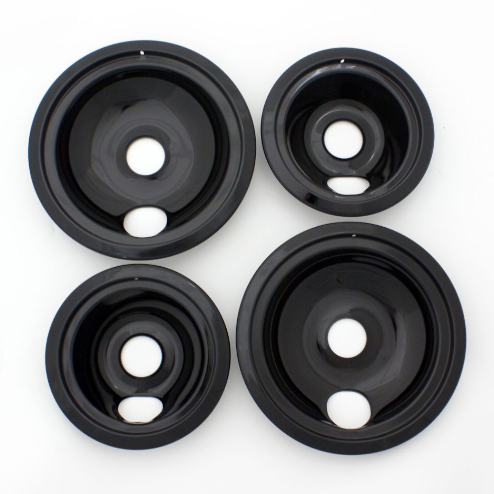 Range Kleen 2 large and 2 small black porcelain drip pans - 4 pack at Sears.com