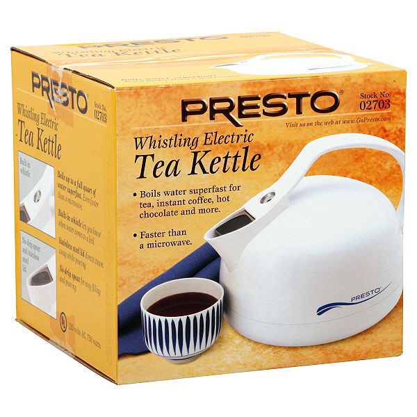 Presto Tea Kettle, Whistling, Electric, 1 kettle - 02703