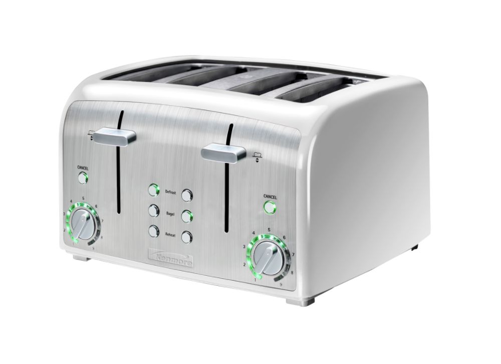Kenmore 4-Slice Toaster - White/Stainless Steel