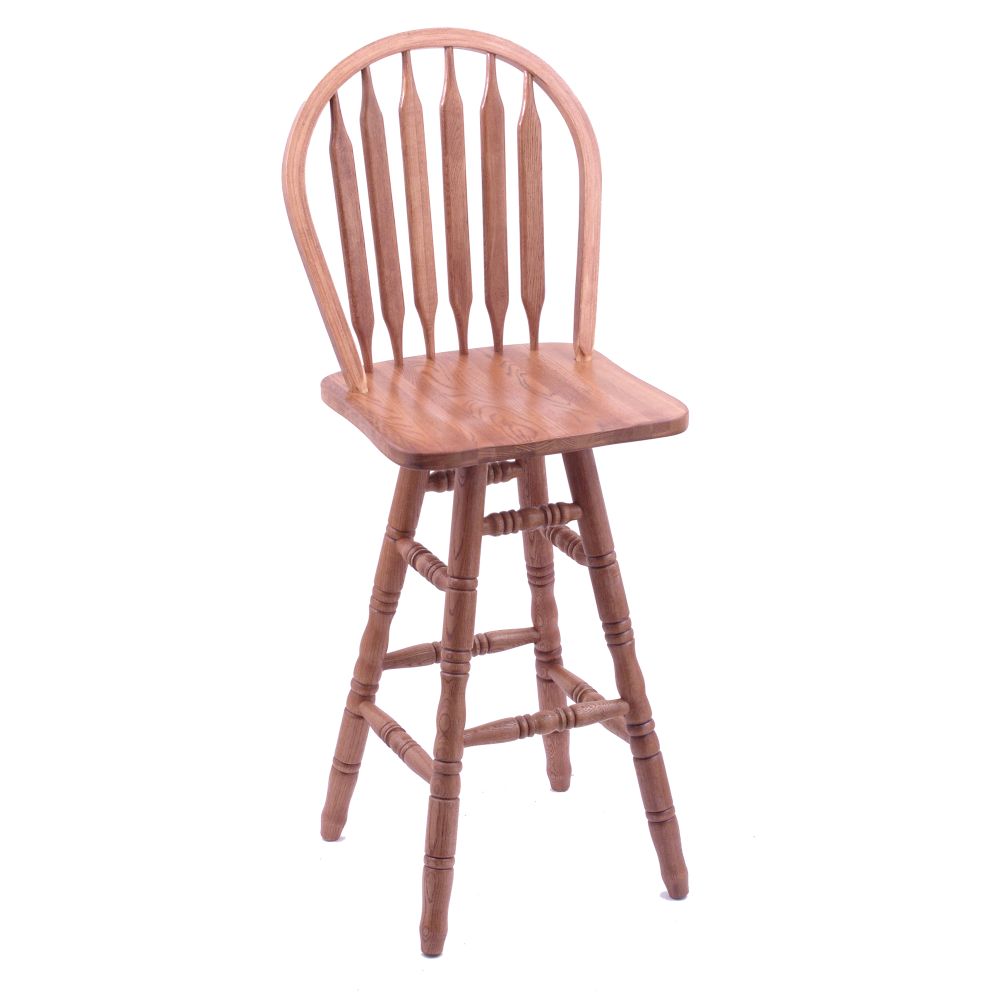 Holland Bar Stool York Arrow Back Swivel Stool - Medium Finish with Turned Legs at Kmart.com