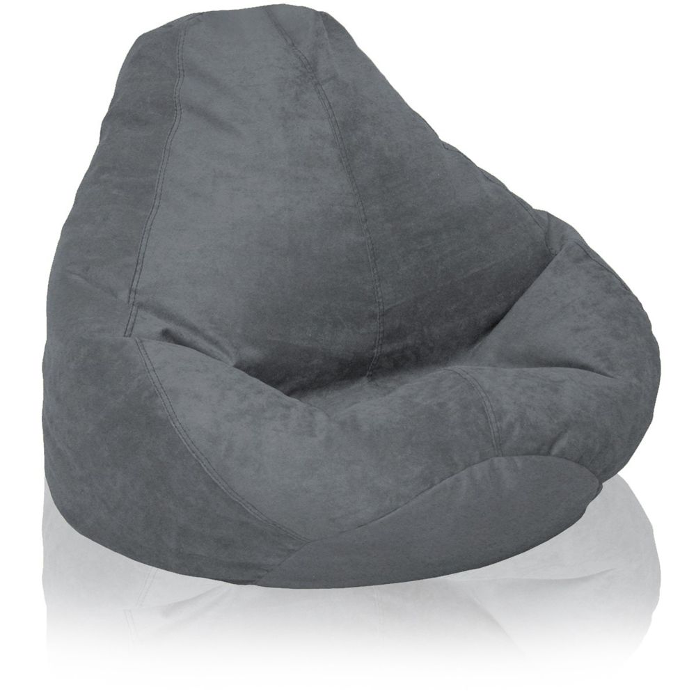American Furniture Alliance Adult Soft Suede Bean Bag Charcoal at Sears.com