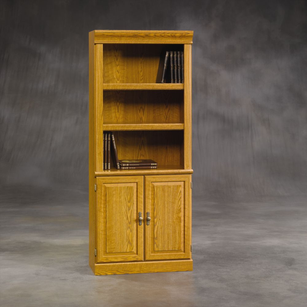 Sauder Orchard Hills Collection 71-1/2"H x 29-1/2"W x 13-1/2"D Library with Doors - Carolina Oak at Sears.com