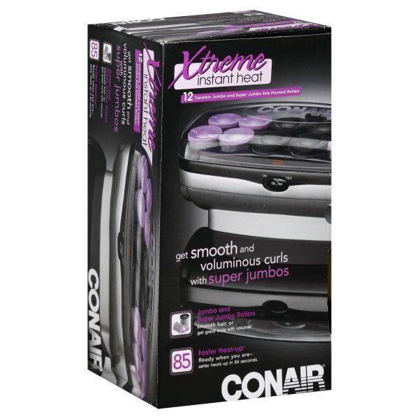 Conair&reg; Xtreme Instant Heat Rollers, Ceramic, Jumbo and Super Jumbo Sized, Flocked, 1 set at Kmart.com