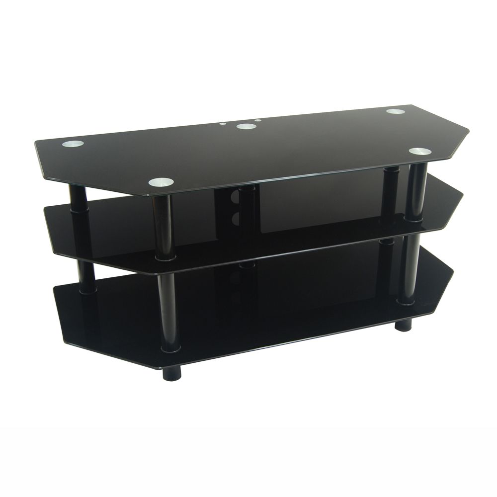 52 in. Glass TV Stand - Black