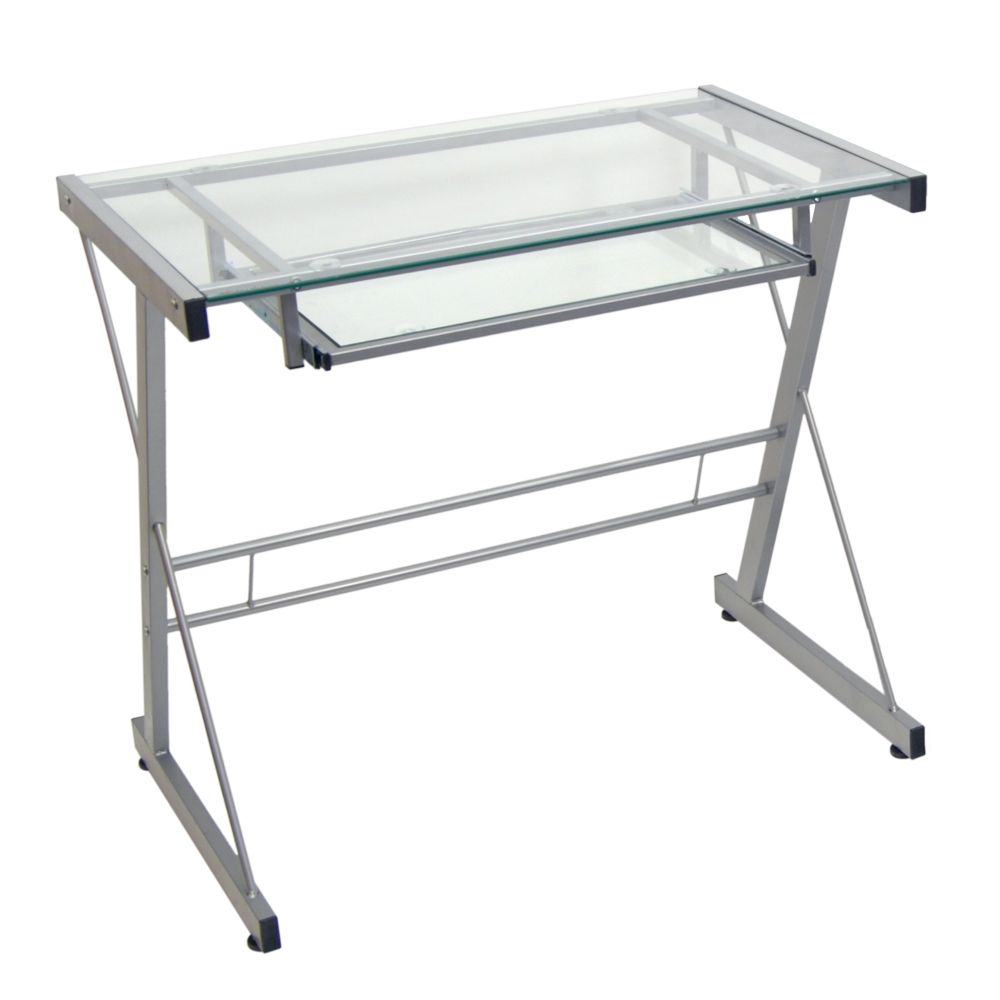 Walker Edison Solo Desk - Silver
