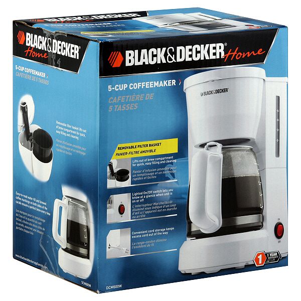 Black & Decker Home Coffeemaker, 5-Cup, 1 coffeemaker - DCM600W