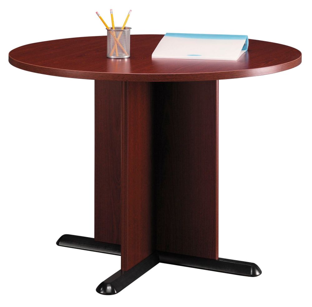 Bush Series A 29-3/4"H x 41-3/8"W x 41-3/8"D Round Conference Table - Mahogany at Kmart.com