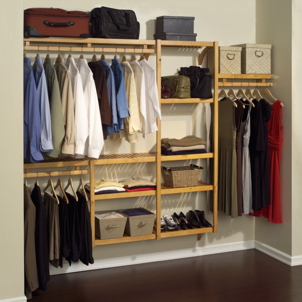 John Louis Home 12" Standard Closet System - Honey Maple