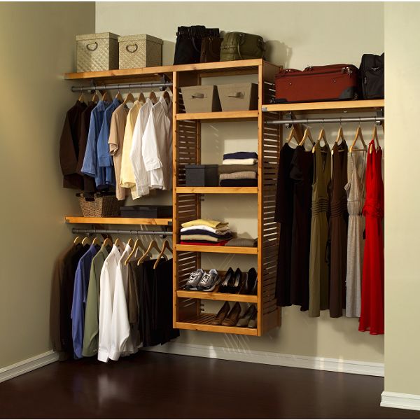 John Louis Home 16" Deluxe Closet System - Honey Maple