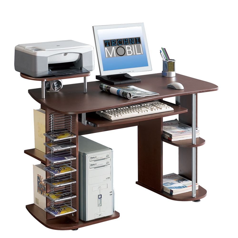 Techni Mobili Nevada 48"W MDF Computer Workstatino with Printer Shelf - Chocolate at Kmart.com