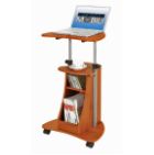 Tango 22"W Adjustable Laptop Cart with Storage - Woodgrain