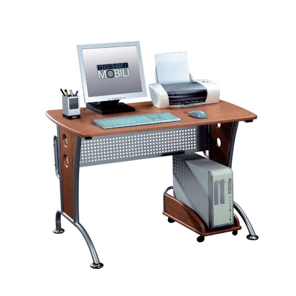 Techni Mobili Maui 44"W MDF Computer Workstation - Dark Honey