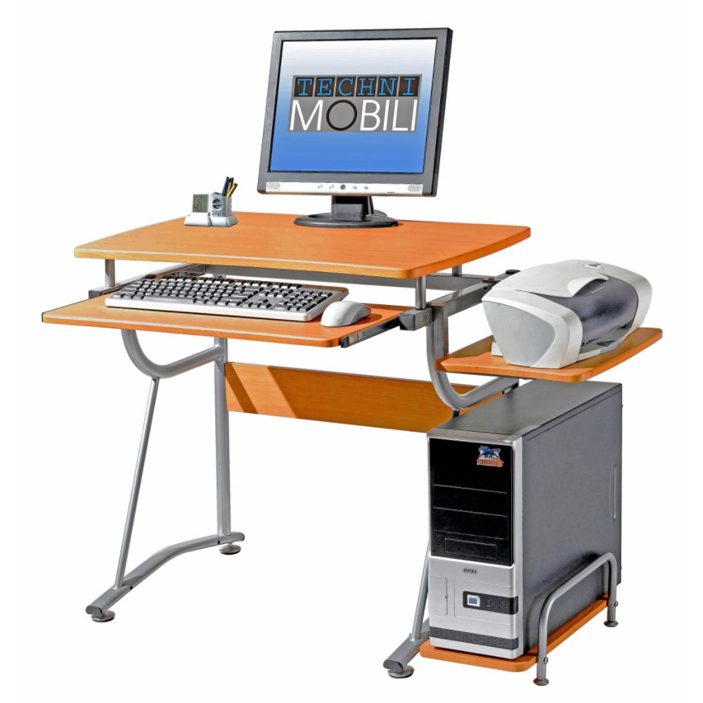 Techni Mobili Rio 43"W Compact Computer Desk - Cherry