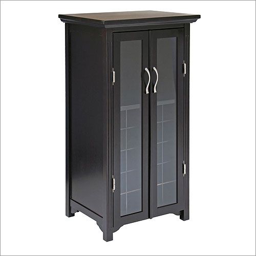 Winsome Espresso 20 Bottle Wine Cabinet with 2 Glass Doors - Dark Wood