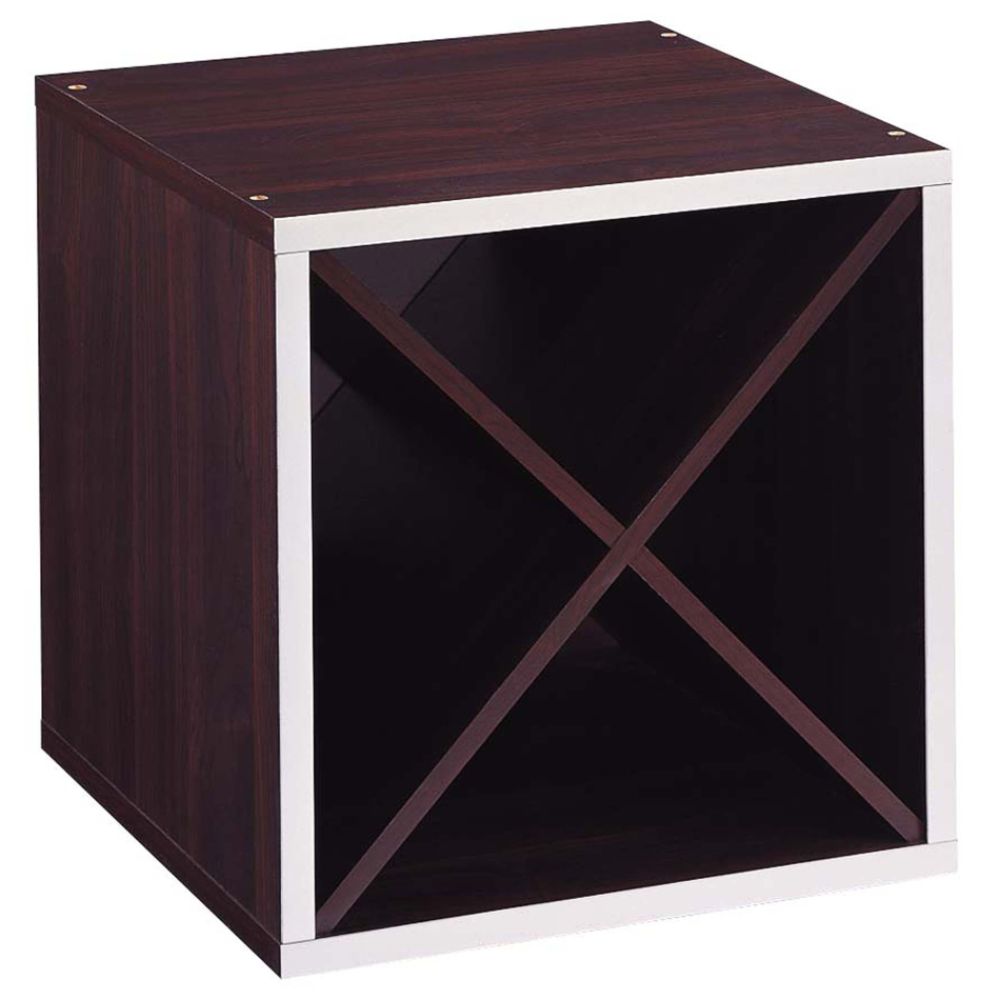 Neu Home X Section Storage Cube EspressoSilver Trim