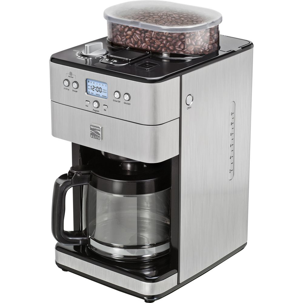Kenmore Elite Elite&reg; 12-Cup Coffee Grinder and Brewer, Stainless Steel