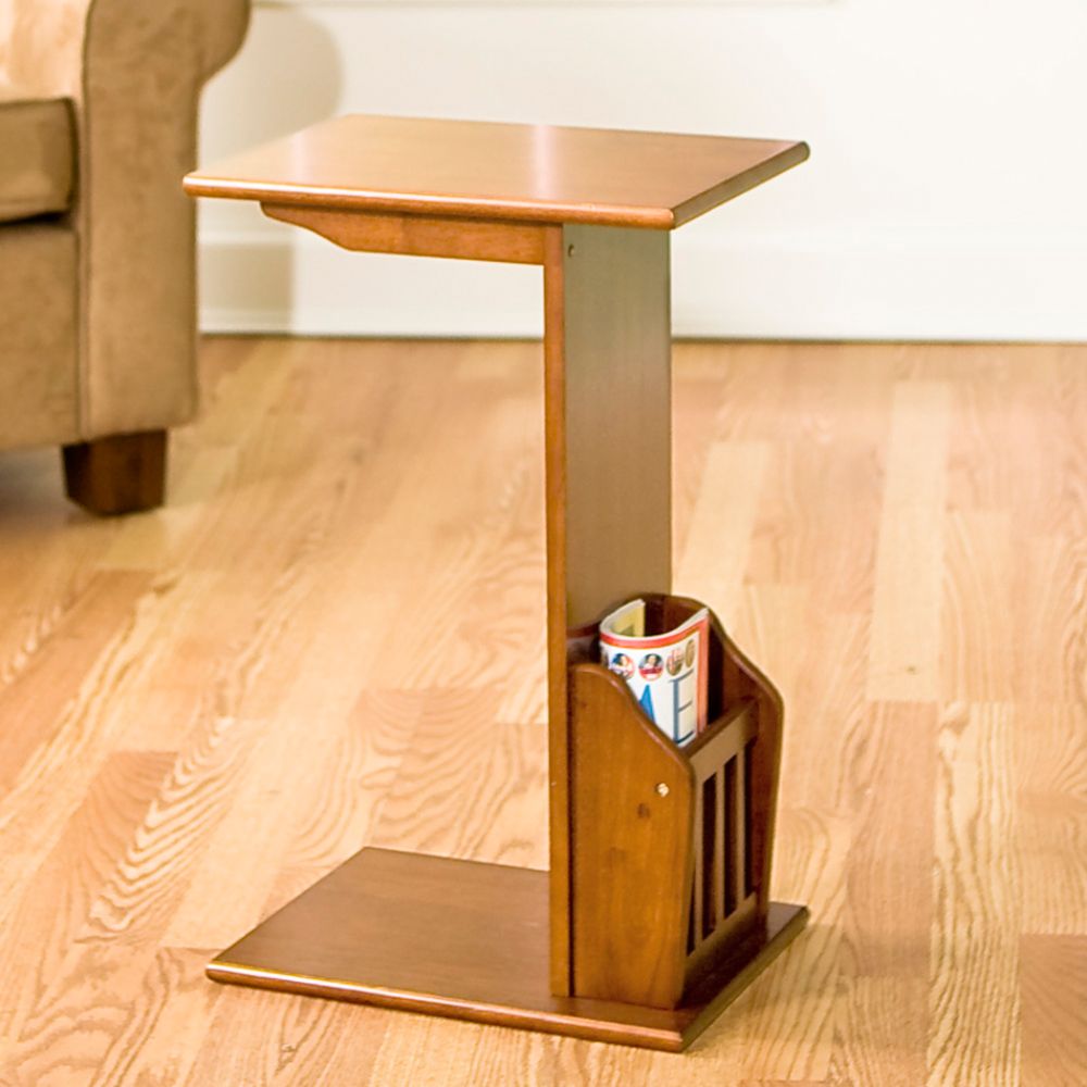Southern Enterprises, Inc. 24"H x 15"W x 11"D Wood Mission Magazine/Snack Table
