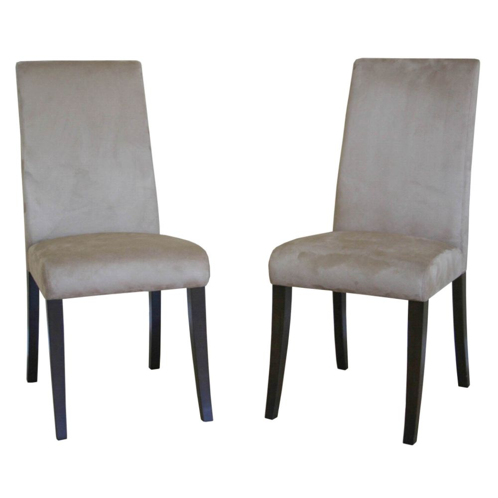 Baxton Studio GerdaSet of 2 18-1/2"F Microfiber Dining Chairs - Tan