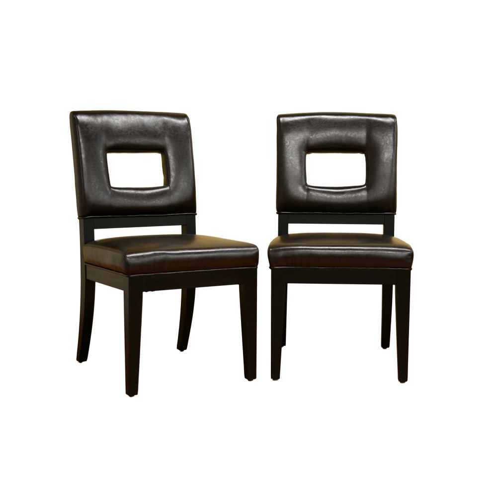Studio Chairs on Studio Diaz Set Of 2 19 H Bicast Leather Contemporary Dining Chairs