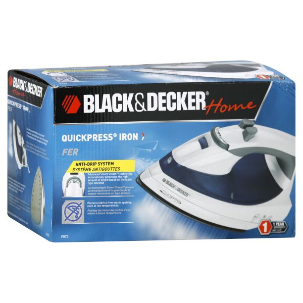 Black & Decker Home Iron, Quickpress, 1 iron