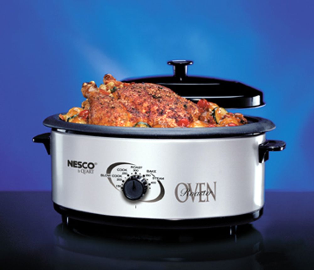 Nesco 6 Qt. Silver Roaster with Porcelain Cookwell and Glass Cover at Kmart.com