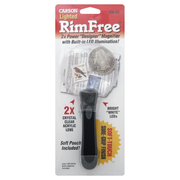 Carson Magnifier Lighted RimFree 1 magnifier