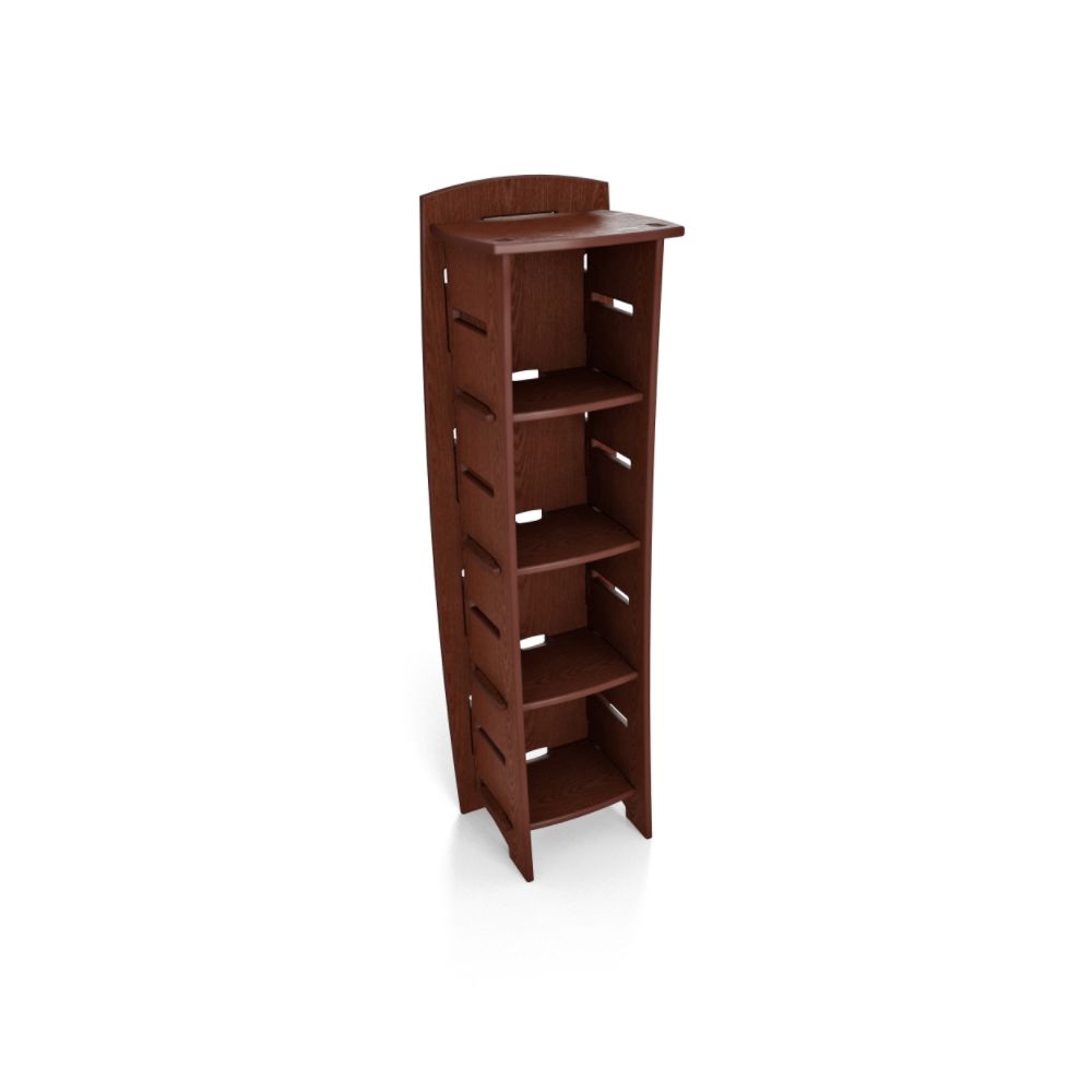 Fun-to-Assemble 59" x 18" Office Bookcase - Espresso Ash