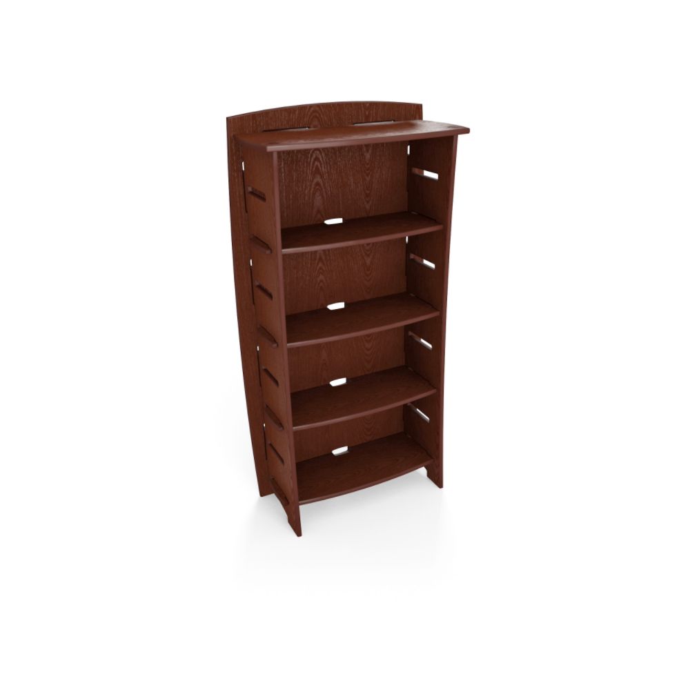 Fun-to-Assemble 59" x 31" Office Bookcase - Espresso Ash