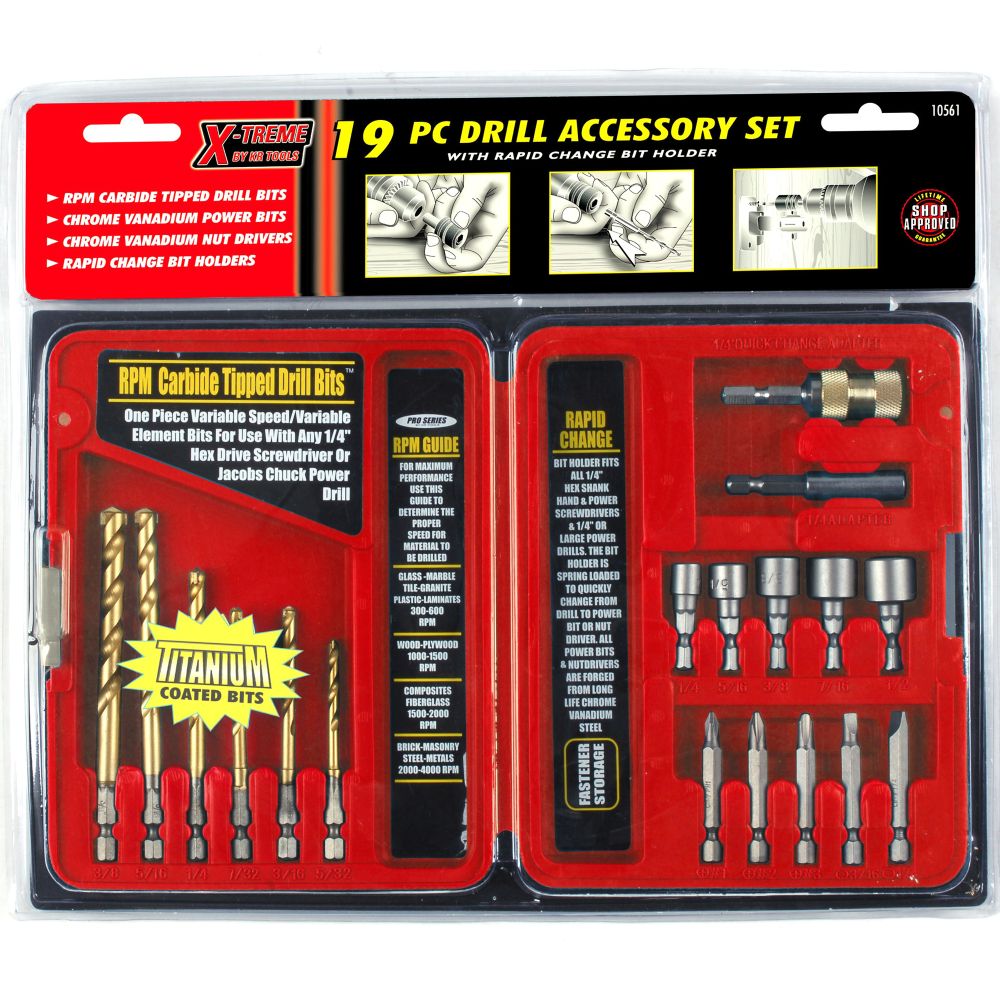 Xtreme 19 Pc. RPM Drill Bit Set